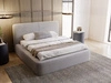 Łóżko tapicerowane z pojemnikiem i stelażem 180x200 Amaro Szare