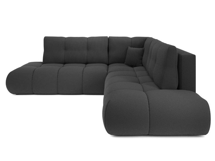 Narożnik z funkcją spania i pojemnikiem Prawy Kair Grafitowy