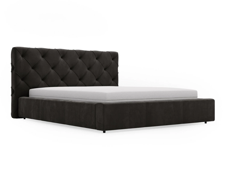 Łóżko tapicerowane z pojemnikiem i stelażem 120x200 Milano Antracytowe