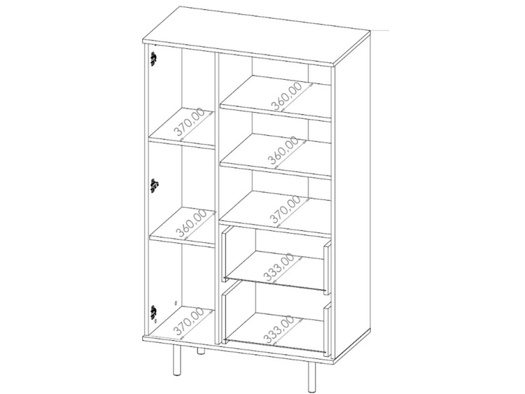 Regał z szufladami i drzwiczkami Ankara Beżowy