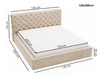 Łóżko tapicerowane z pojemnikiem i stelażem 120x200 Apollo Jasnoszare