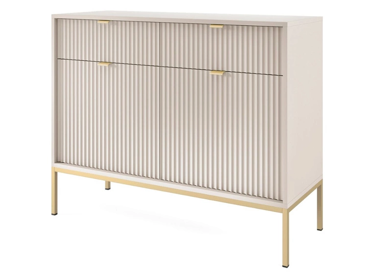 Zestaw mebli do salonu Amber Kaszmir na złotych nogach