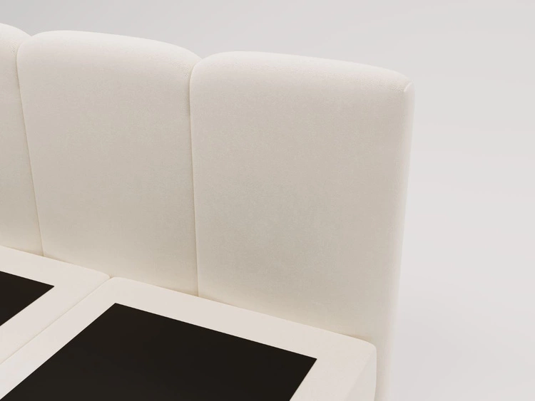 Łóżko kontynentalne z pojemnikiem na pościel 160x200 Campi Szare