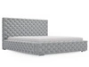 Łóżko tapicerowane z pojemnikiem i stelażem 200x200 Astra Szary