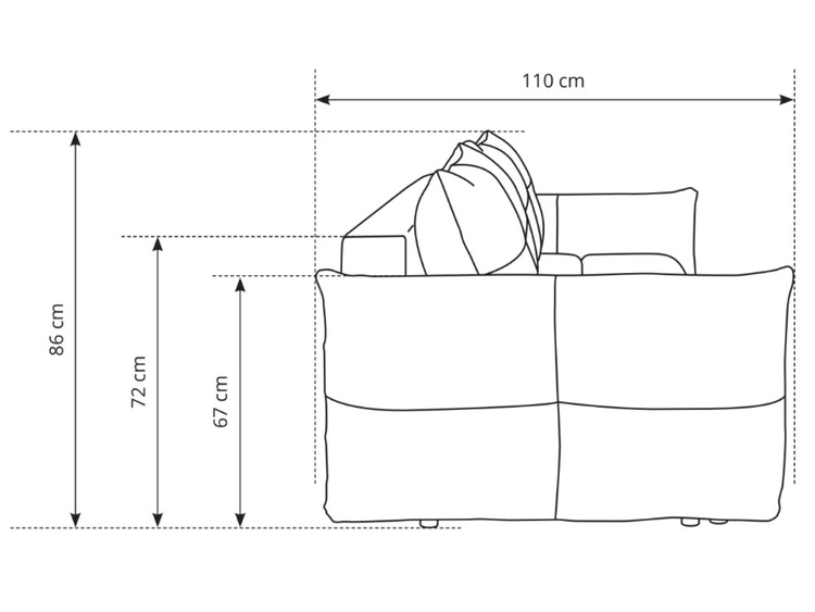 Kanapa z funkcją spania i pojemnikiem na pościel Bene Kremowa