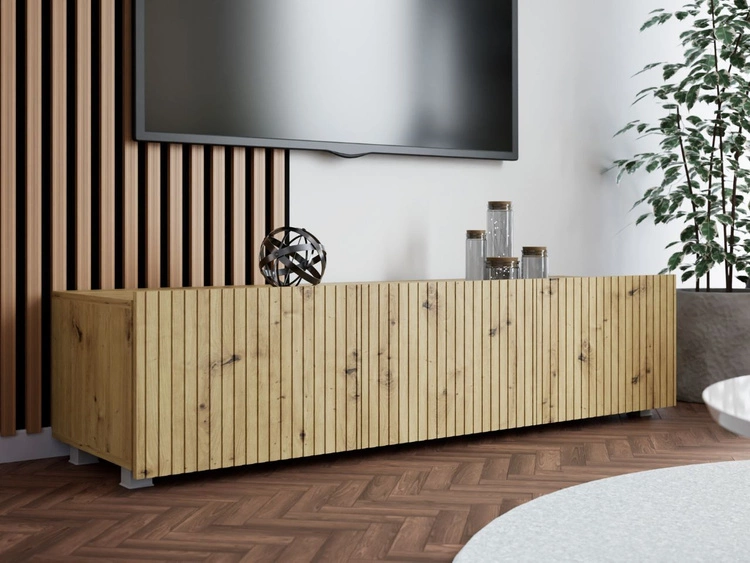 Szafka pod telewizor z drzwiczkami Kioto Dąb Artisan