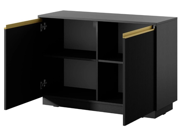 Komoda z drzwiami 104 cm Roland Czarny