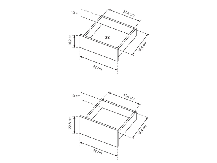 Szafa pięciodrzwiowa z drzwiami uchylnymi i oświetleniem LEDBaffi Dąb Craft Złoty, Biała