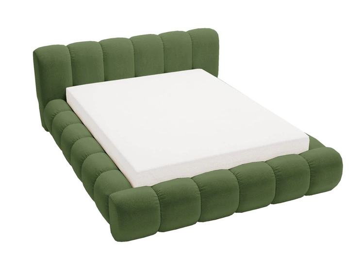Łóżko tapicerowane z pojemnikiem na pościel 160x200 Doria Zielone