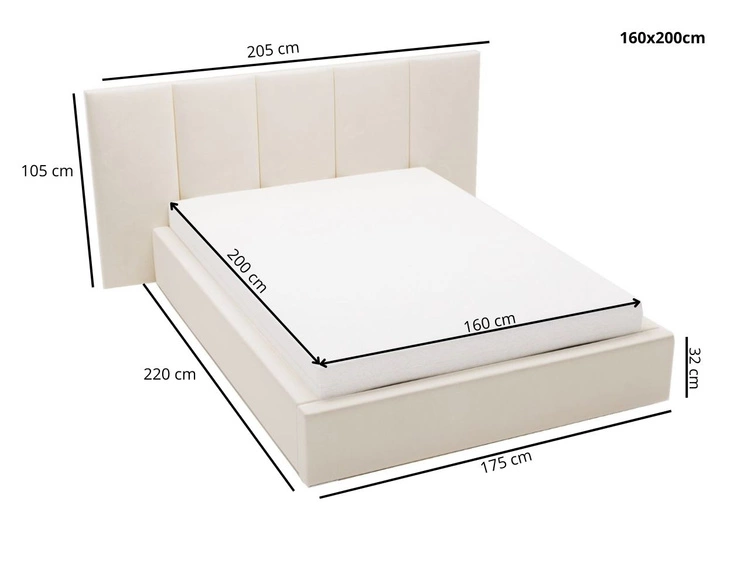 Łóżko tapicerowane z pojemnikiem i stelażem 160x200 cm Lizbona Zielone