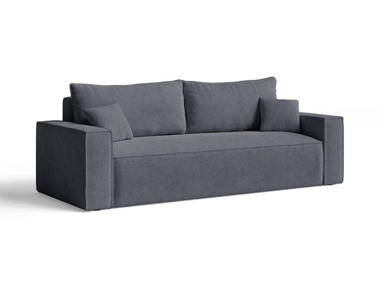 Kanapa z funkcją spania i pojemnikiem na pościel Sivra Szara