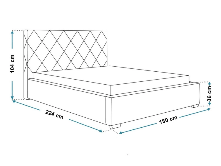 Łóżko tapicerowane z pojemnikiem i stelażem 160x200 Taranto Beżowe