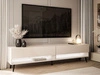 Szafka RTV do salonu 180 cm z czarnymi nóżkami i oświetleniem LED Aurelie Kaszmir mat
