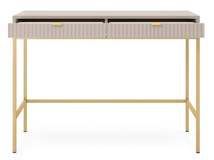 Toaletka z szufladami Amber Kaszmir na złotych nogach