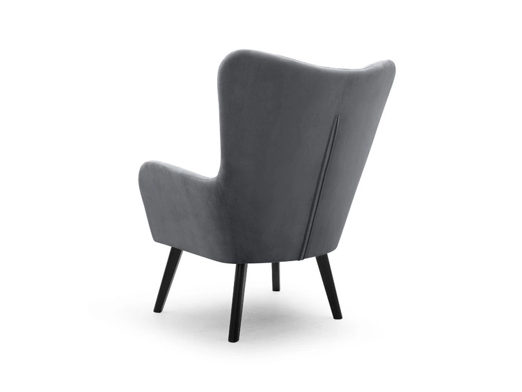 Fotel na nóżkach Ceres Grafitowy