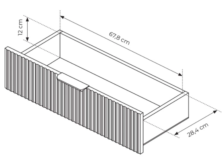 Komoda z 6 szufladami Latina Czarna