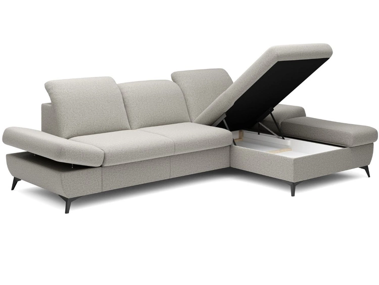 Narożnik L Prawy z funkcją spania i pojemnikiem Hannover Beżowy