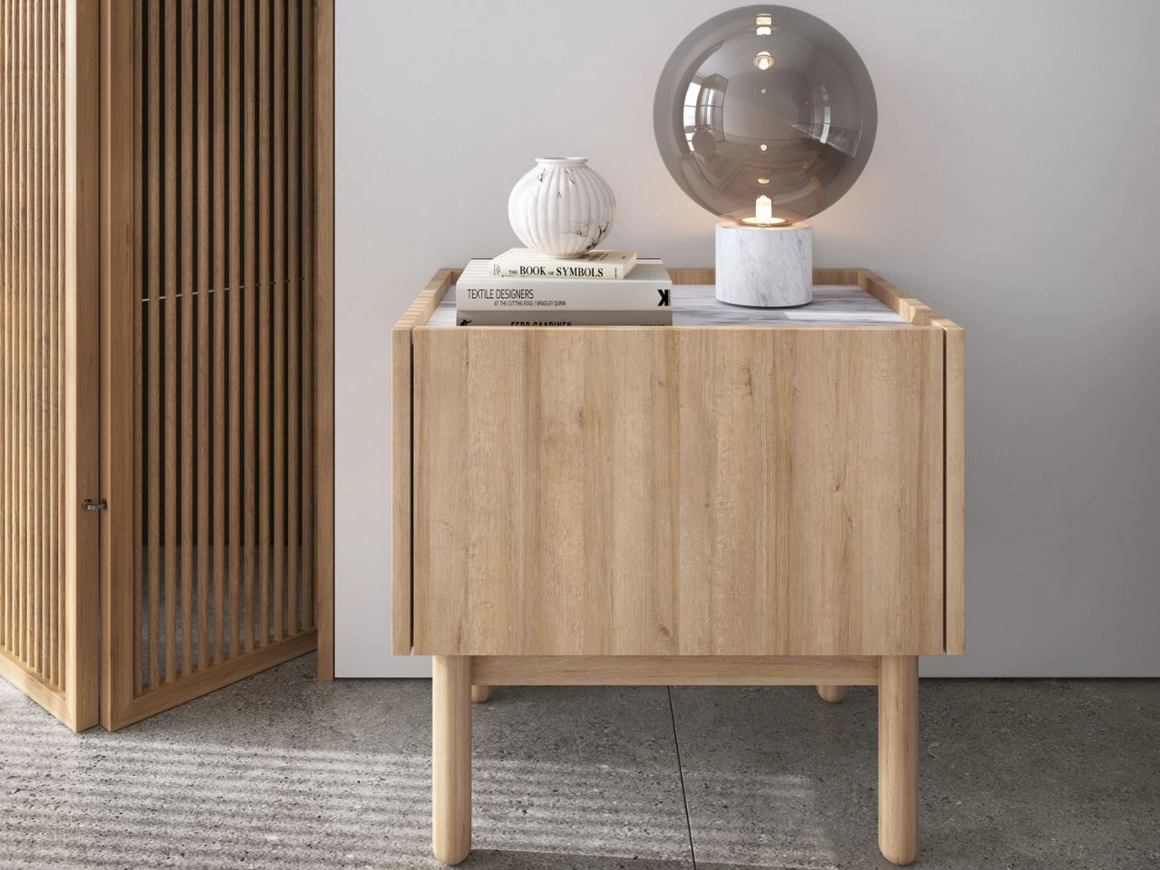 Stolik nocny z szufladą Braha Dąb Riviera