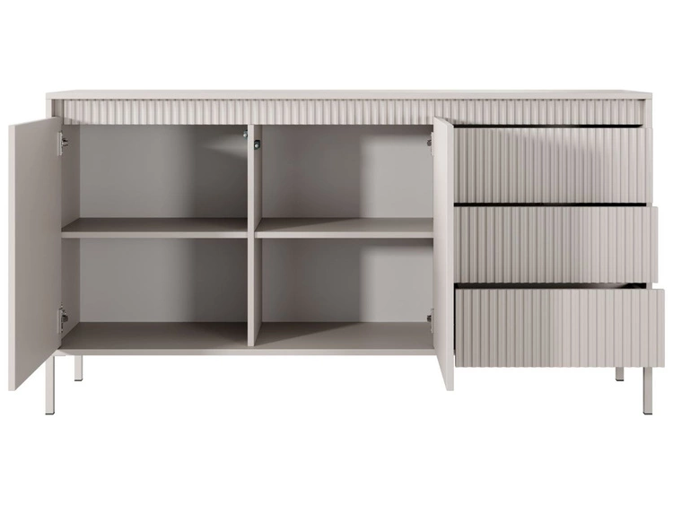 Komoda z drzwiami i szufladami 153 cm Sorano Beżowa