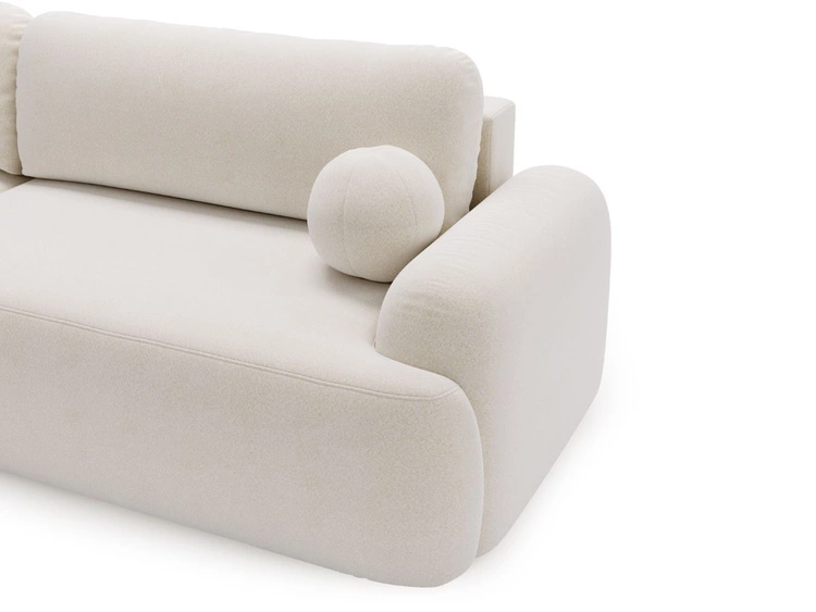 Narożnik L Lewy z funkcją spania i pojemnikiem Aurio Biały