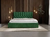 Łóżko tapicerowane z pojemnikiem i stelażem 160x200 cm Roma Zielone