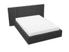 Łóżko tapicerowane z pojemnikiem i stelażem 120x200 cm Lizbona Czarne