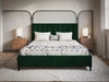 Łóżko tapicerowane ze stelażem 180x200 Snazi Zielony
