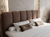 Łóżko kontynentalne z pojemnikiem na pościel 140x200 Cloud brązowy