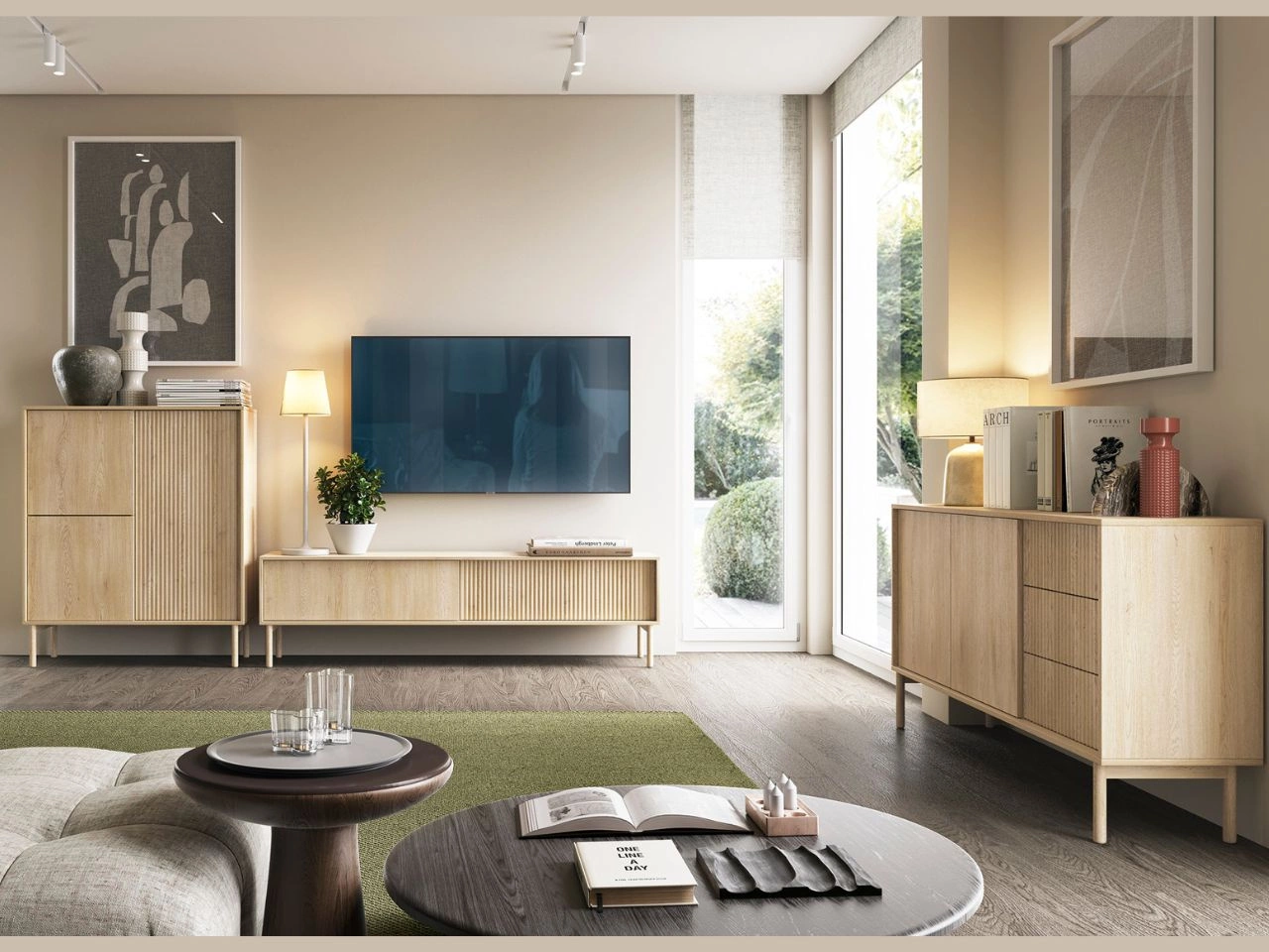 Zestaw mebli do salonu Gradimento Dąb Cremona