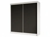 Szafa przesuwna z ryflowanym frontem 200 cm Fano Biała, Czarna