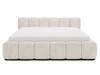 Łóżko tapicerowane z pojemnikiem i stelażem 200x200 Cloud Low beżowe