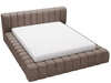 Łóżko tapicerowane z pojemnikiem na pościel i stelażem 120x200 Italia Brązowe