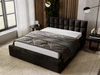 Łóżko tapicerowane z pojemnikiem i stelażem 200x200 Hugo Czarne