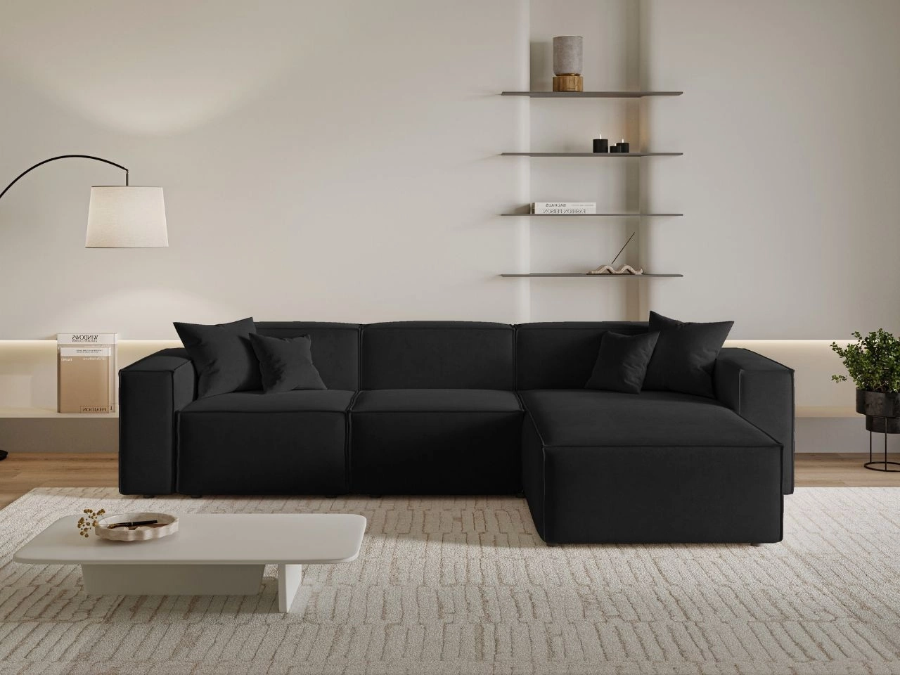 Narożnik L Prawy Arizona Czarny