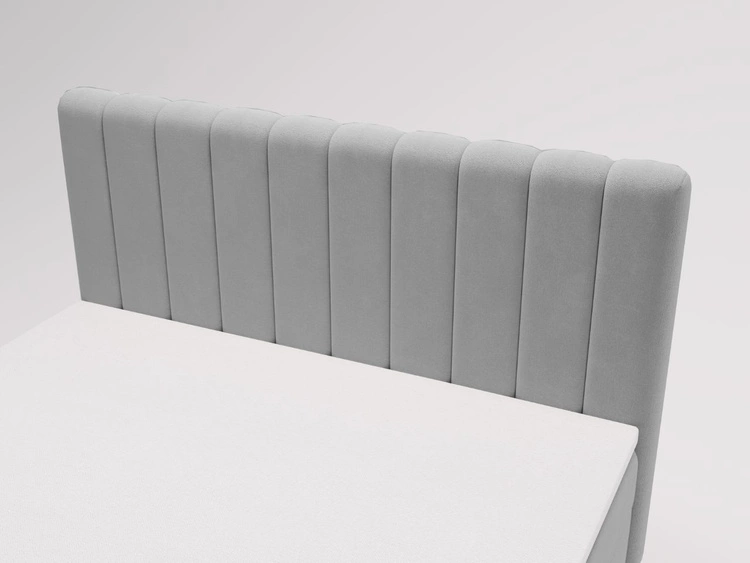 Łóżko kontynentalne z pojemnikiem na pościel 120x200 Primavera Jasnoszare