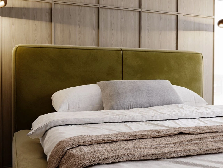 Łóżko tapicerowane z pojemnikiem i stelażem 120x200 Amaro Zielone