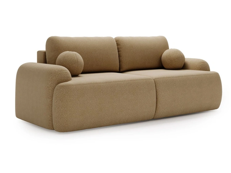 Kanapa z funkcją spania i pojemnikiem Aurio Jasnobrązowa