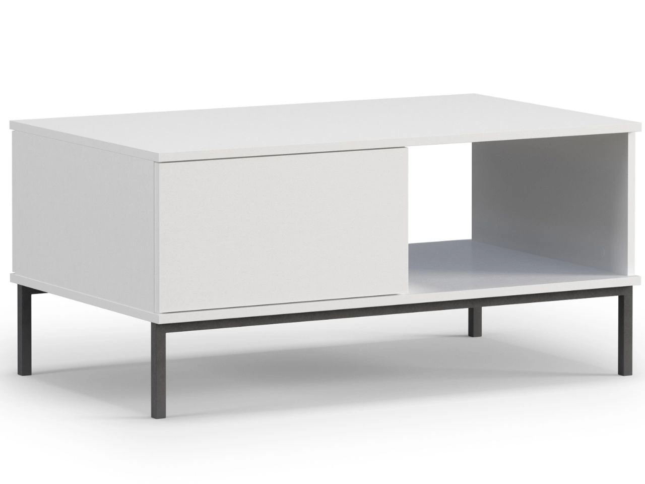 Stolik kawowy z szufladą Soroko Biały