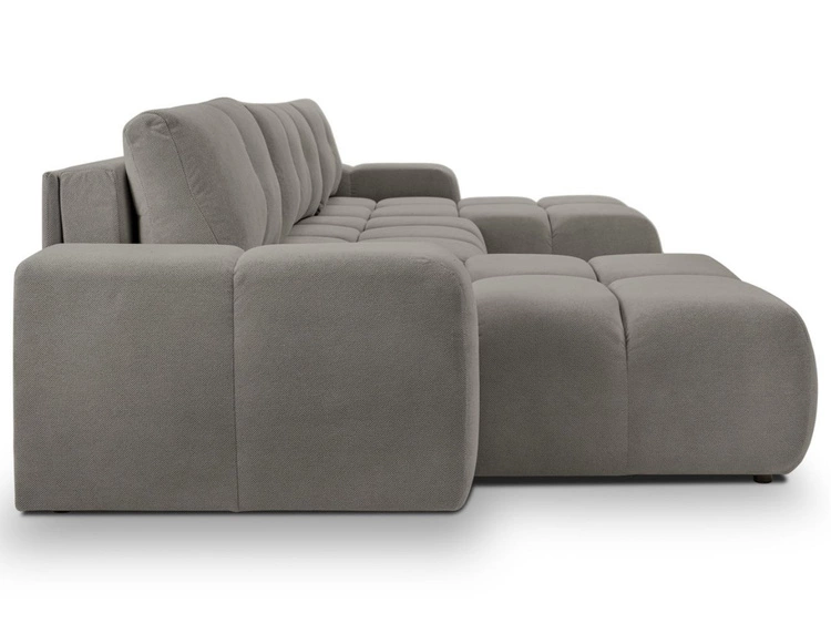 Narożnik U z funkcją spania i pojemnikiem Sile U Szary