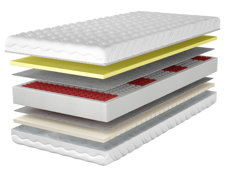 Materac kieszeniowy multipocket z pianką termoelastyczną oraz lateksową Vilo 120x200