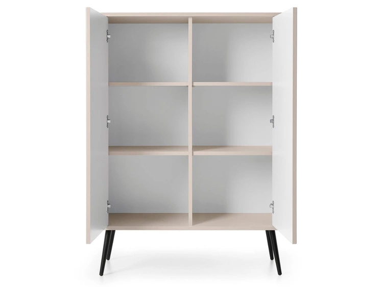 Komoda z drzwiami na złotych nogach Viva Beżowa