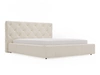 Łóżko tapicerowane z pojemnikiem i stelażem 200x200 Milano Beżowe