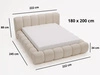 Łóżko tapicerowane z pojemnikiem na pościel 180x200 Doria Kremowe