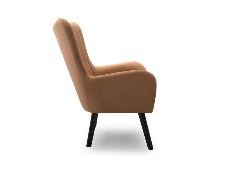 Fotel na nóżkach Ceres Brązowy