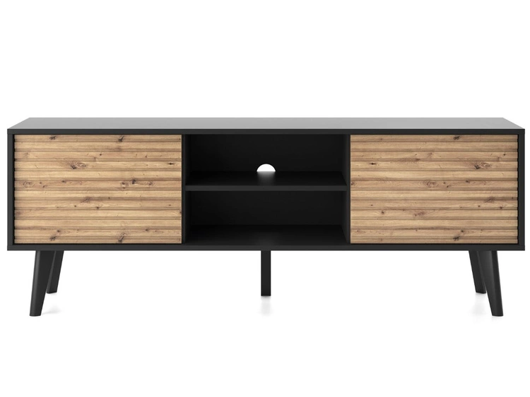 Szafka pod telewizor z drzwiczkami Astro Czarna