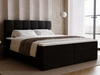 Łóżko kontynentalne z pojemnikiem na pościel 140x200 Maison Czarne