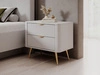 Stolik nocny z szufladami Latina Biały