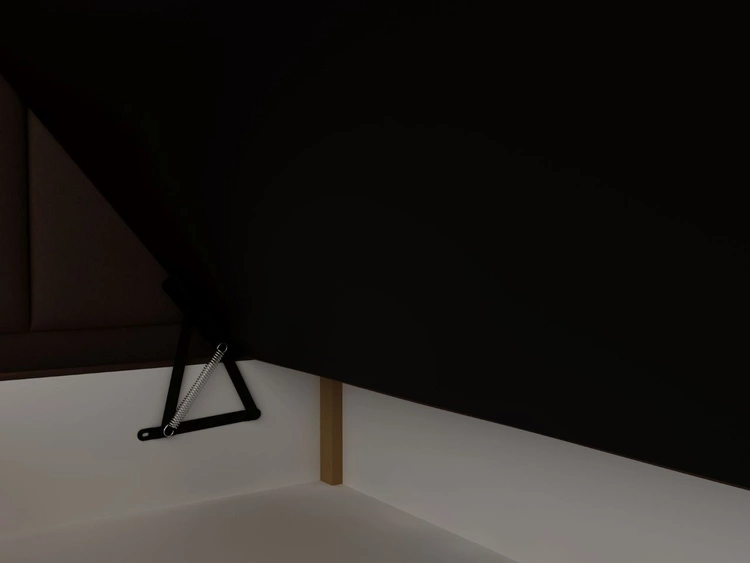 Łóżko kontynentalne z pojemnikiem na pościel 200x200 Cloud Brązowy