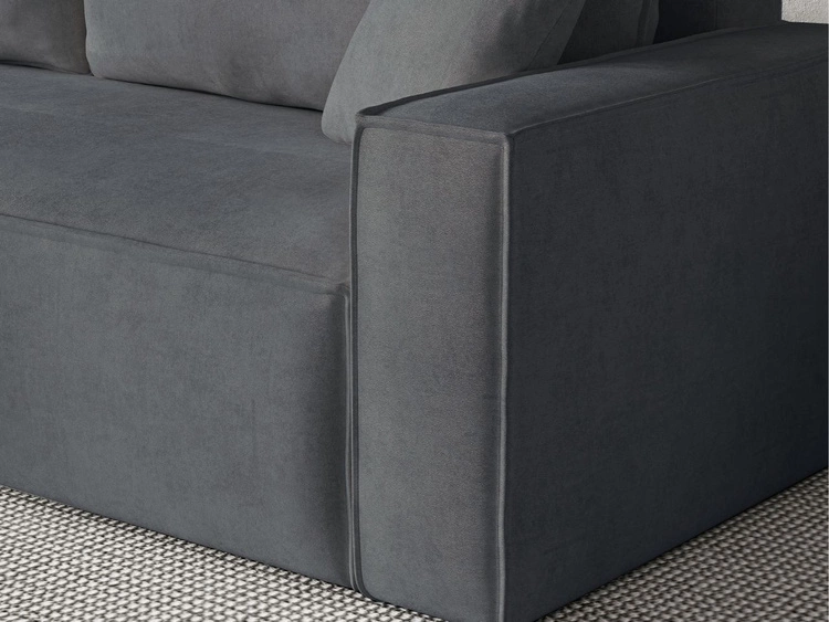 Kanapa z funkcją spania i pojemnikiem na pościel Sivra Szara