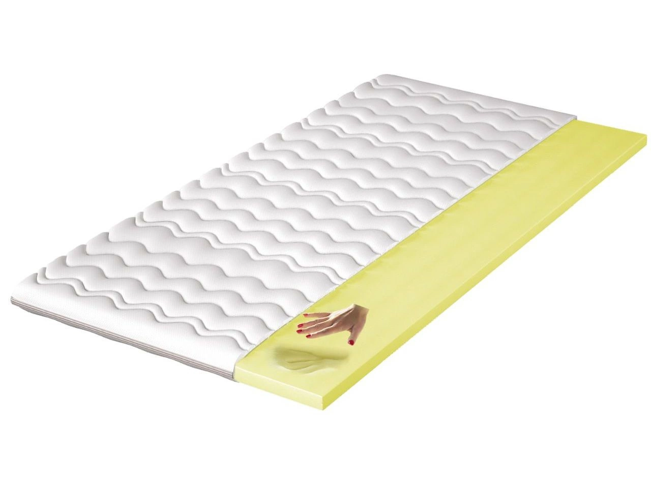 Materac nawierzchniowy z pianką termoelastyczną Visso 90x200